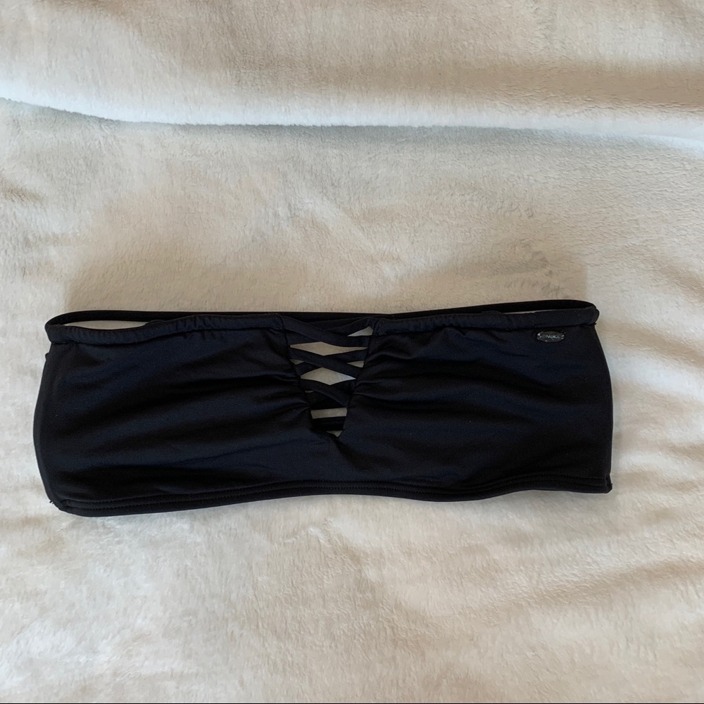 O’Neill Black Strapless Bikini Top